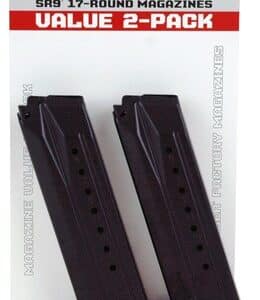 RUGER MAGAZINE SR9 9MM LUGER - 17RD BLUED STEEL 2-PACK