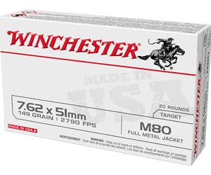 WIN 7.62X51 M80 149GR FMJ 20/500