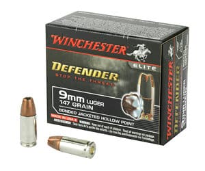 WIN DEFENDER 9MM 147GR JHP 20/200