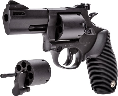 TAURUS 692 38/357/9MM 3." ADJ. - 7-SHOT PORTED MATTE BLK RIBBER - Image 4