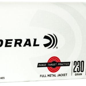 Federal RTP45230 Range & Target 45ACP 230gr Full Metal Jacket 50 Per Box/20 Case