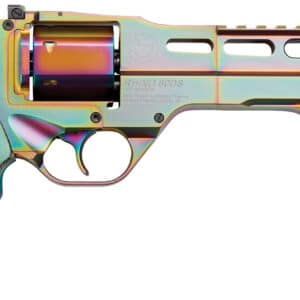 Chiappa Firearms CF340301 Rhino 60SAR Nebula *CA Compliant 357 Mag Caliber with 6" Picatinny Rail/Vent Rib, 6rd Capacity Cylinder, Rainbow PVD Metal Finish & Blue Laminate Grip
