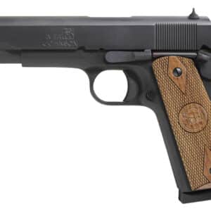 Iver Johnson Arms 1911A1 1911 A1 Government 70 Series 45 ACP 5" 8+1 Blued Steel Frame & Slide with Walnut Grip
