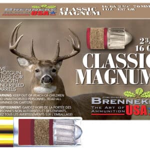Brenneke SL162CLM Classic Magnum  16Gauge 2.75" 1oz Slug Shot 5 Per Box/50 Case