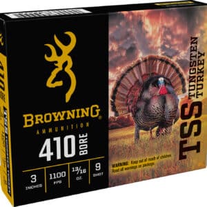 Browning Ammo B193924139 TSS Tungsten Turkey 410Gauge 3" 13/16oz Tungsten 9Shot 5 Per Box/20 Case