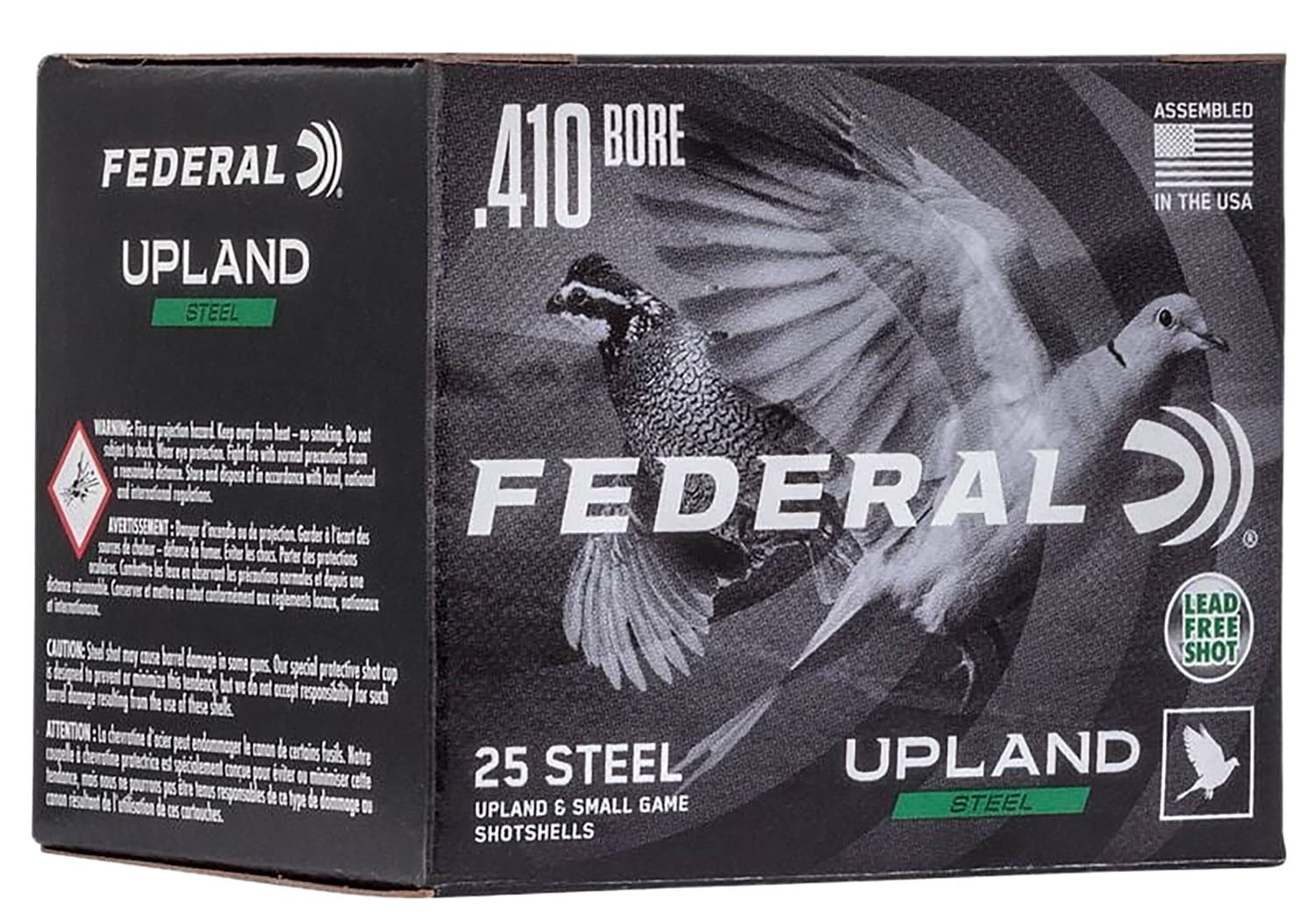 Federal USH4106 Upland Field & Range 410Gauge 3" 3/8oz 6Shot 25 Per Box/10 Case