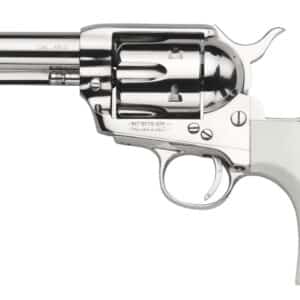 Taylors & Company 200072 1873 Cattleman 45 Colt (LC) Caliber with 3.50" Barrel, 6rd Capacity Cylinder, Overall Nickel-Plated Finish Steel & Ivory Birdshead Synthetic Grip