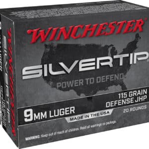 Winchester Ammo W9MMST Silvertip 9mmLuger 115gr Silvertip Jacket Hollow Point 20 Per Box/10 Case