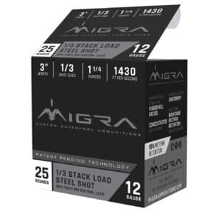 Migra Ammunitions M12S13 Staxd  12Gauge 3" 1 1/4oz 1/3Shot 25 Per Box/10 Case