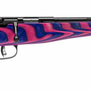 Savage Arms 13797 Rascal Youth 22 LR 1rd 16.12" Matte Blued Barrel, Matte Blued Carbon Steel Receiver, Boyd's Minimalist Pink & Purple Hybrid Laminate Stock, Right Hand