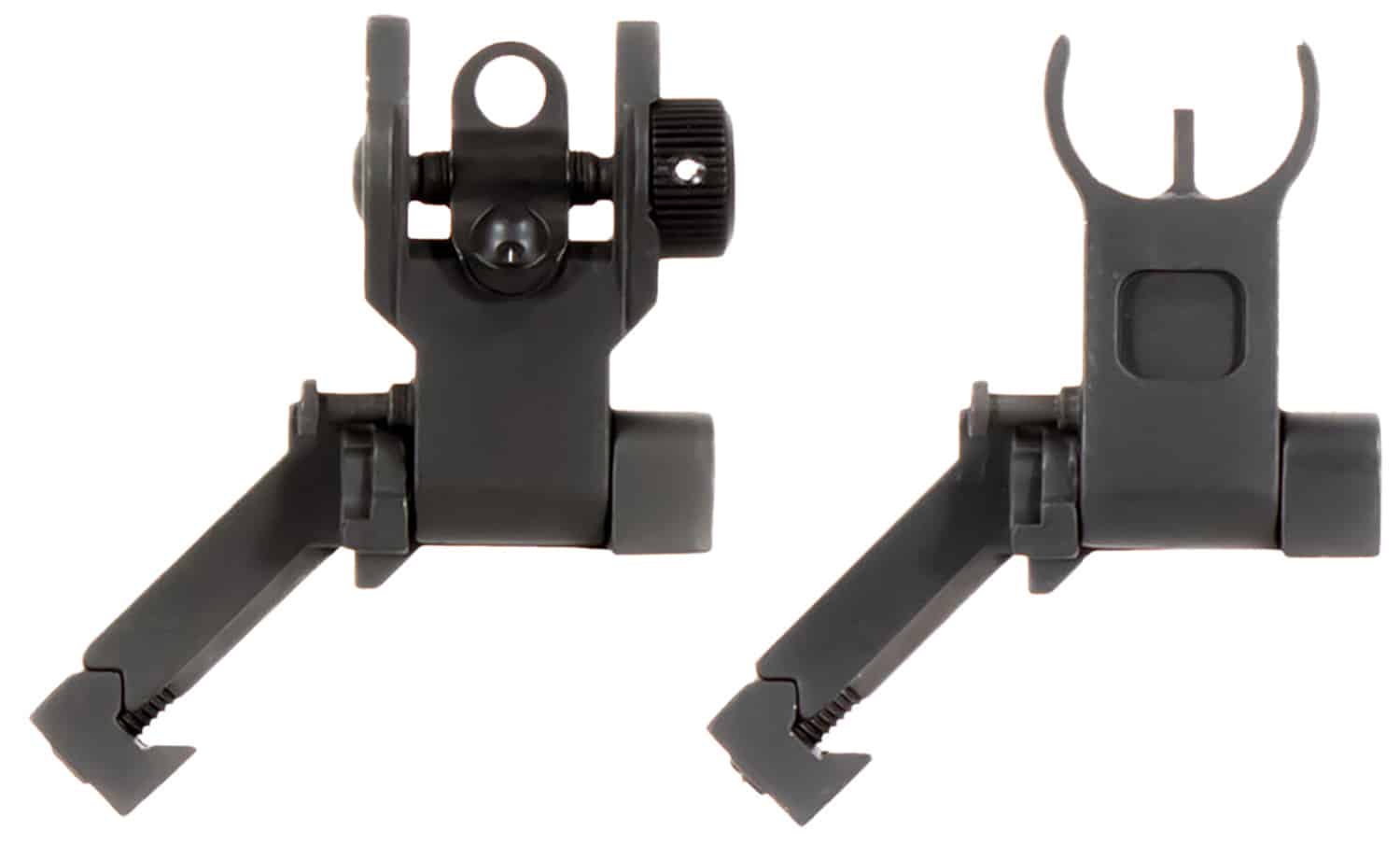 Aim Sports MT45FS AR Low Profile 45 Degree Flip-Up Sight Set Black Anodized 45 Degree Low Profile for AR-15
