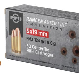 PPU PPRM9M Rangemaster 9mmLuger 124gr Full Metal Jacket 1000/Box