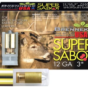 Brenneke SL123SUS SuperSabot  12Gauge 3" 1 1/8oz Sabot Slug Shot 5 Per Box/50 Case