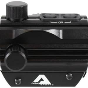 Aim Sports RD120PE Micro Dot 5 MOA Black Anodized 1x20mm Red/Green Dual Illuminated
