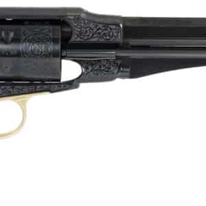Taylors & Company 550761 Remington Conversion LawDawg 45 Colt (LC) Caliber with 8" Barrel, 6rd Capacity Cylinder, Overall Blued Engraved Finish Steel & 2-Piece Ivory Grip