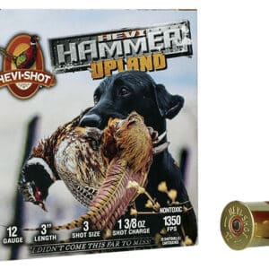 HEVI-Shot HS29113 HEVI-Hammer Upland 12Gauge 3" 1 3/8oz Steel/Bismuth 3Shot 25 Per Box/10 Case