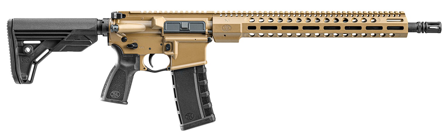 FN 36100642 FN 15 Tac3 5.56x45mm NATO 16" Chrome-Lined Barrel 30+1, FDE Anodized Rec/M-LOK Handguard, Black 6 Position Collapsible Stock, Optics Ready
