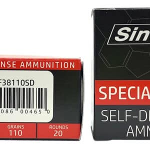 SinterFire Inc SF38110SD Special Duty (SD) 38Special 110gr Lead Free Frangible Hollow Point 20 Per Box/10 Case