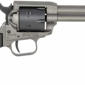 Heritage Mfg RR22C4 Rough Rider  22 LR 6 Shot 4.75" Tungsten Gray Cerakote Steel Barrel & Frame, Black Satin Cylinder & Textured Polymer Grips