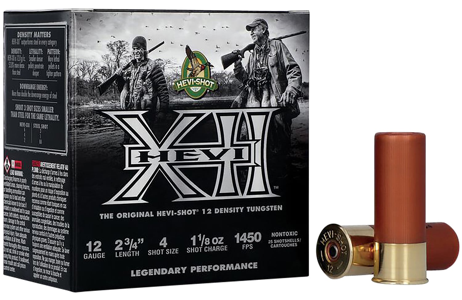 HEVI-Shot HS51314 HEVI-XII 12Gauge 2.75" 1 1/8oz Tungsten 4Shot 25 Per Box/10 Case