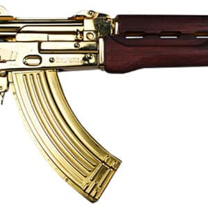 Zastava Arms Usa ZP92762SRGL ZPAP 92 7.62x39mm 30+1 10" 24K Gold Plated/ Cold HammerForged/ Chrome Lined Barrel, Steel 24K Gold Plated Receiver, Serbian Red Wood Grips