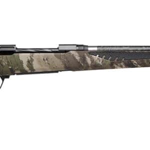 Savage Arms 58029 110 UltraLite 7mm PRC 2+1 22" Threaded Carbon Fiber Wrapped Barrel, Black Melonite Rec, Woodland Camo AccuStock with AccuFit
