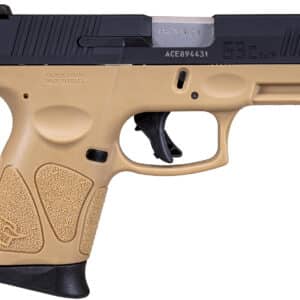 Taurus 1G3C931T G3C Compact Frame 9mm Luger 12+1 3.26" Matte Stainless Steel Barrel, Matte Black Tenifer Serrated Steel Slide, Tan Polymer Frame w/Picatinny Rail, Black Polymer Grip, Right Hand