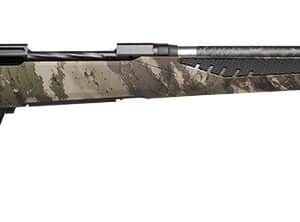 Savage Arms 58017 110 UltraLite 308 Win 4+1 22" Threaded Carbon Fiber Wrapped Barrel, Black Melonite Rec, Woodland Camo AccuStock with AccuFit