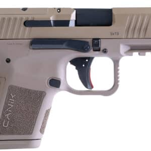 Canik HG7620DN Mete MC9 9mm Luger 12+1/15+1 3.18" Black Steel Barrel, Flat Dark Earth Cerakote Optic Ready/Serrated Slide, FDE Polymer Frame w/Picatinny Rail, Textured Flat Dark Earth Polymer Grips