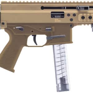 B&T Firearms BT36045CT APC9K Pro 9mm Luger 30+1 4.30" Black Threaded Barrel, M-LOK Handguard, Coyote Tan Aluminum Picatinny Rail Receiver, Coyote Tan Polymer Grips, Ambidextrous