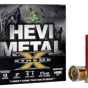 HEVI-Shot HS38122 HEVI-Metal Extreme 12Gauge 3" 1 1/4oz Steel/Tungsten 4/1Shot 25 Per Box/10 Case