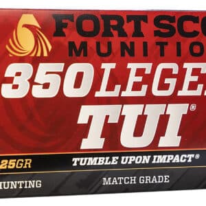 Fort Scott Munitions 350125SCV Tumble Upon Impact (TUI) Rifle 350Legend 125gr Solid Copper Spun 20 Per Box/10 Case