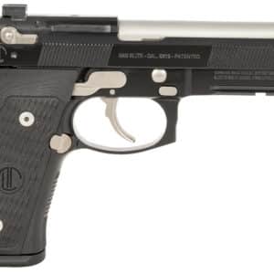 Langdon Tactical Tech LTT92ECB Beretta 92 Elite 9mm Luger 18+1 4.70" Target Crown Steel Barrel, Black Serrated Steel Slide, Black Frame w/Picatinny Rail, Black VZ G10 Grip