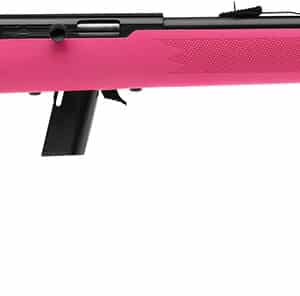 Savage Arms 40218 64 F Full Size 22 LR 10+1 21" Matte Black Carbon Steel Barrel, Matte Black Grooved Carbon Steel Receiver, Pink Fixed Synthetic Stock, Right Hand