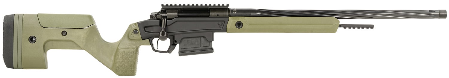 Stag Arms SABR01030002 Pursuit 6.5 Creedmoor 5+1 20" Threaded/Fluted Sporter, Black Cerakote Barrel/Rec, OD Green OEM Hybrid Hunter Stock, TriggerTech Trigger, 20 MOA Scope Mount