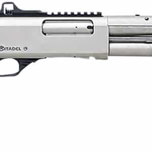 Citadel FRMN1220NKL Mariner  12 Gauge Pump 3" 4+1 18.50"  Nickel Full Heat Shield Barrel, Nickel Picatinny Rail Stainless Steel Receiver, Fixed Walnut Wood Stock