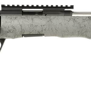 Savage Arms 70218 B Series TimberLite 22 LR 10+1 18" Carbon Fiber Threaded Barrel, Matte Black Picatinny Rail Carbon Steel Receiver, Gray w/Black Webbing Fixed Thumbhole Synthetic Stock