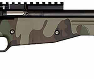 Crickett KSA2150-M81 Precision Full Size 22 LR Single Shot 16.10" Blued Threaded Bull Barrel, Blued Crickettinny Rail Steel Receiver, M81 Woodland Camo Synthetic Adj LOP Stock