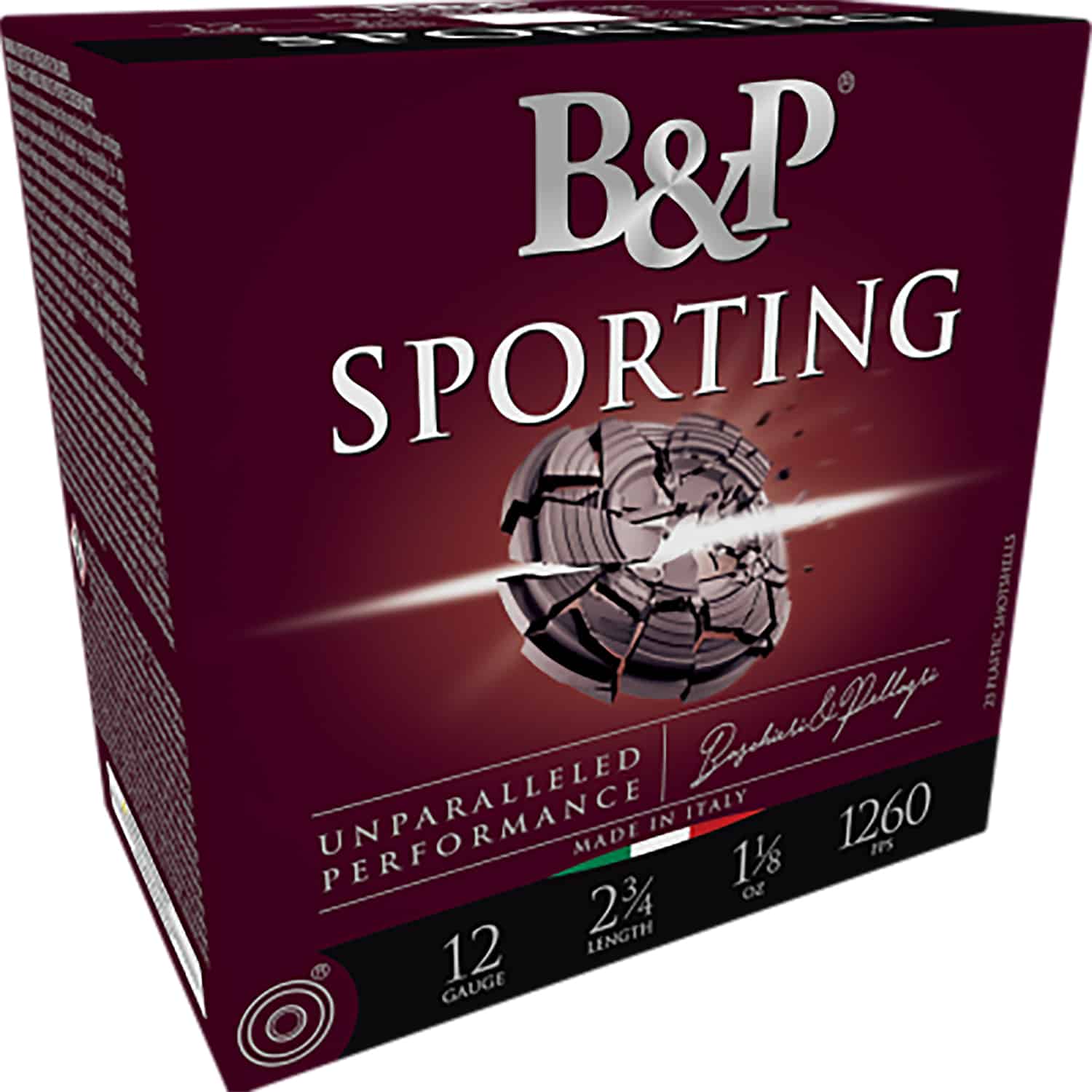 B&p Ammunition 12B1SC85 Sporting Clay 12Gauge 2.75" 1oz 8.5Shot 25 Per Box/10 Case