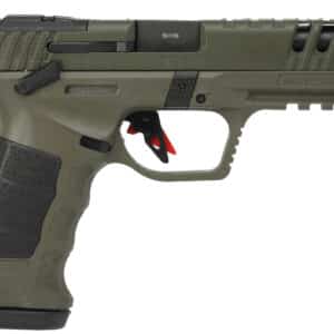 SAR USA SAR9G3OD SAR9 Gen3 Full Size Frame 9mm Luger 17+1 4.40" Black Steel Barrel, OD Green Cerakote Serrated Steel Slide, OD Green Cerakote Polymer Frame w/Picatinny Rail, Black Polymer Grip