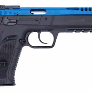 Tanfoglio TFFORCE22TB Force Tactical 22 LR 10+1 4.40" Stainless Threaded Barrel, Blue Optic Cut/Ported/Serrated Slide, Black Polymer Frame w/Beavertail & Picatinny Rail, Black Textured Grip