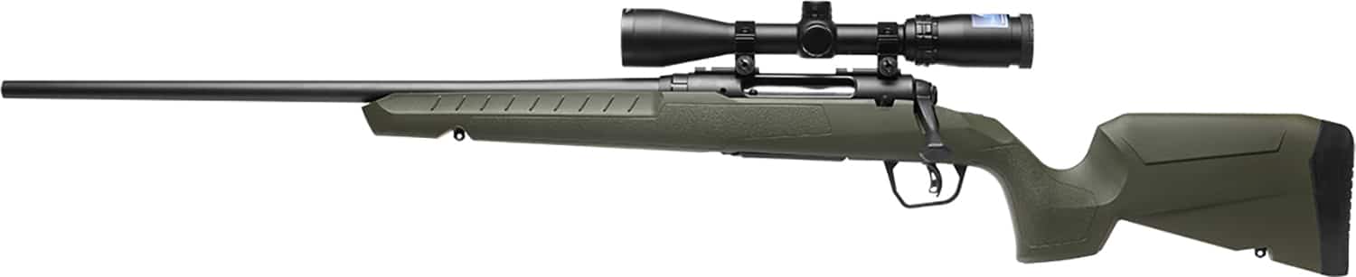 Savage Arms 32237 Axis 2 XP Combo Compact 243 Win 4+1 20" Matte Black Sporter Barrel & Drilled & Tapped Carbon Steel Receiver, Fixed Matte OD Green Synthetic Stock, Left Hand