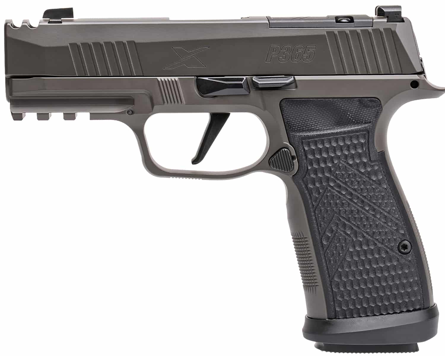 Sig Sauer 365AXGCA9LEGION10 P365 AXG Legion 9mm 10+1 3.10" Compact Frame Legion Gray Cerakote Stainless Steel Slide G-10 Grip