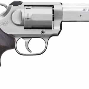 Kimber Mfg, Inc 3400031 K6S Combat DA/SA 357 Mag 6 Shot 4" Brushed Stainless Stainless Steel Barrel & Cylinder, Brushed Stainless Steel Frame, Walnut 3-Finger Target Grip, Exposed Hammer