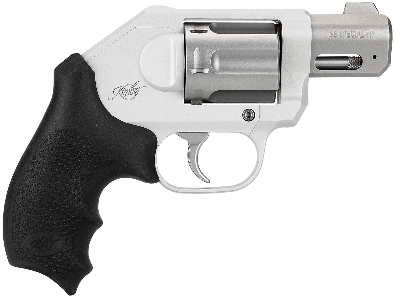 Kimber Mfg, Inc 3400034CA K6XS *CA Compliant Compact 38 Special +P 6 Shot 2" Glass Bead Stainless Steel Barrel, Silver KimPro II Aluminum Frame, Hogue Black Rubber Kimber Grip, Concealed Hammer