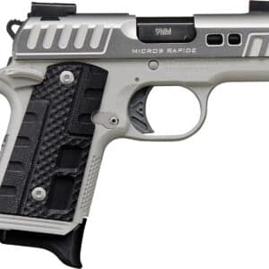 Kimber Mfg.,inc 3300223 Micro 9 Rapide Black Ice 9mm 7+1 3.15" Silver/Grey KimPro II Black G10 Grip