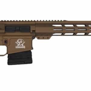 Great Lakes Firearms GL10308SSBRZ GLFA 308 Win 10+1 18" Stainless Threaded Barrel, Bronze Cerakote Picatinny Rail Aluminum Receiver, 6 Position Mil-Spec Black Synthetic Stock, Mil-spec Polymer Grip