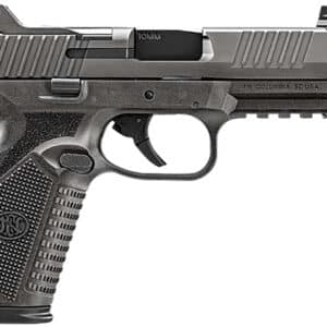 FN 66-101952 510 Tactical 10mm 22+1 4.71" Black Steel Threaded Barrel, Gray PVD Optic Cut/Serrated Stainless Steel Slide & Polymer Frame w/Picatinny Rail, Interchangeable Backstrap Grip