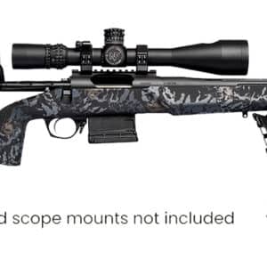 Horizon Firearms RF018S221814T17 Vandal Dark 2 22 Creedmoor 18" Black Fluted Threaded Barrel, Picatinny Rail Receiver, Arca Rail Forend, Textured Iota Carbon Fiber Stock