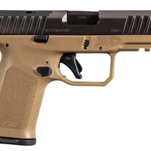 Rost Martin RM1CFDEOSP10CA RM1C *CA Compliant 9mm Luger 10+1 4" Black Steel Barrel, Black Tenifer Optic Ready/Serrated Steel Slide, Flat Dark Earth Polymer Frame w/Picatinny Rail, Textured Grip